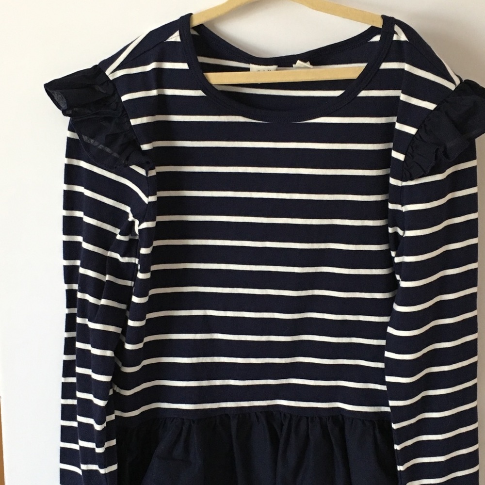 Gap Kids navy/white top with pretty details.